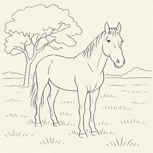 Smooth, continuous line contour drawing showing subject outline