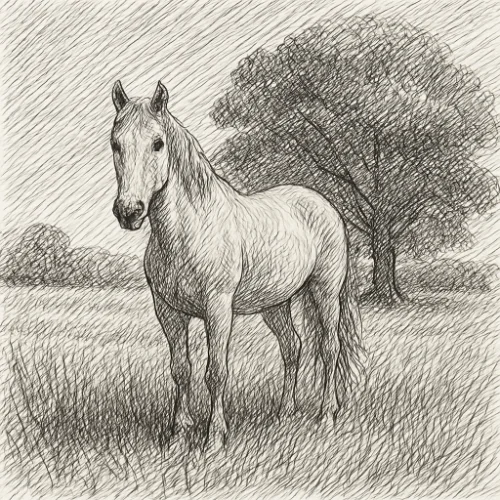 Hatching lines used to shade and define volume