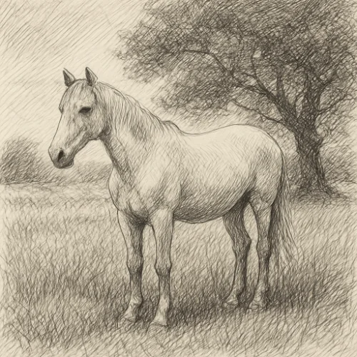 Dense cross-hatched shading building up tone and depth
