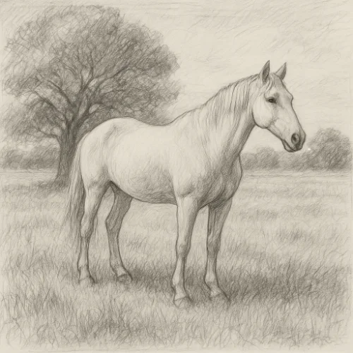 Realistic life drawing of human figure in natural pose